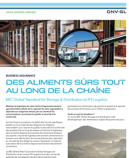 BRC Global Standard for Storage & Distribution et IFS Logistics